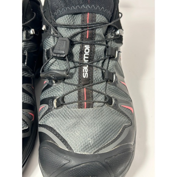 Salomon X Ultra Gore-Tex Hiking Shoes Black Grey Coral Womens 8 398685 - Picture 12 of 13